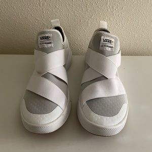 Vans white elastic high top great condition size 10